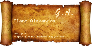 Glanz Alexandra névjegykártya
